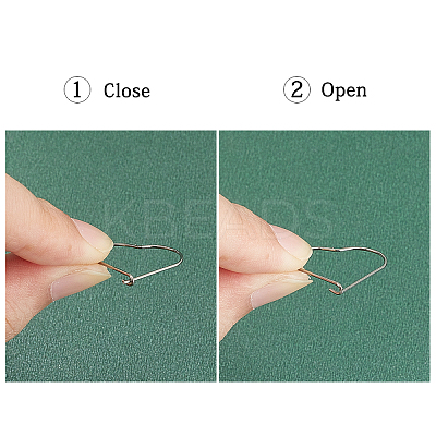 304 Stainless Steel Hoop Earring Findings STAS-UN0022-74-1