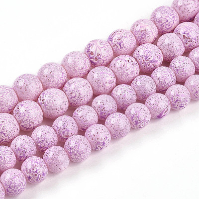 Transparent Baking Paint Glass Beads Strands DGLA-N009-10mm-02-1