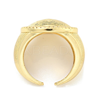 Clear Cubic Zirconia Wide Open Cuff Ring RJEW-L121-020G-1