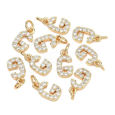 SHEGRACE Brass Micro Pave Clear Cubic Zirconia Pendants XGRQ29758-394G-G-1