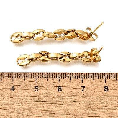 304 Stainless Steel Stud Earrings for Women EJEW-A129-04G-1