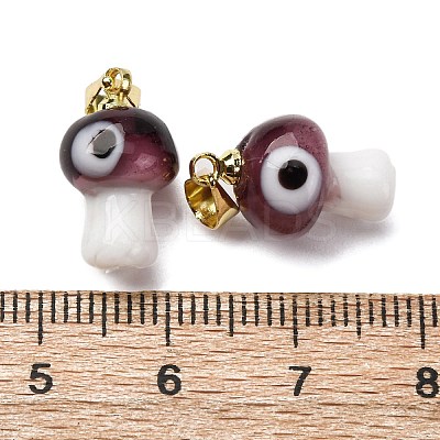 Handmade Lampwork Pendants LAMP-S069-06G-02-1