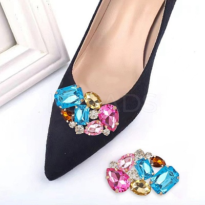Acrylic & Alloy Shoe Buckle AJEW-WH20033-079B-G-1