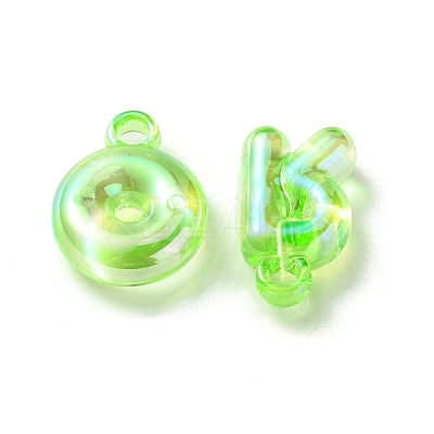 UV Plating Rainbow Iridescent Acrylic Pendants OACR-K003-007B-1