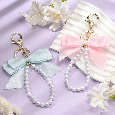 Imitated Pearl Acrylic Keychain KEYC-JKC01006-1