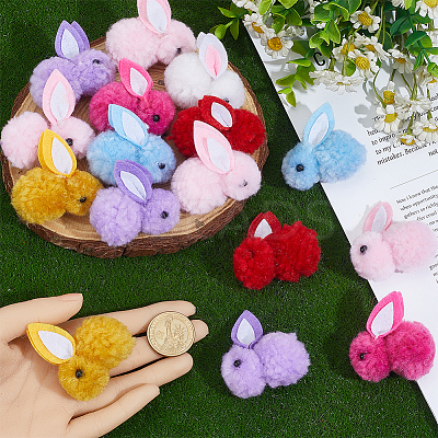 28Pcs 7 Colors Wool Felt Ball AJEW-SC0031-37B-1