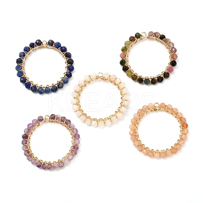 Gemstone Pendants PALLOY-JF00967-1