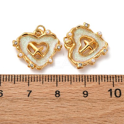 304 Stainless Steel Enamel Pendants STAS-U061-21G-01-1