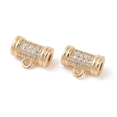 Brass Pave Clear Cubic Zirconia Beads LS-KK-N256-08G-E-1