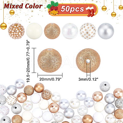 1 Set Opaque Acrylic Beads Set MACR-PH0001-51D-1