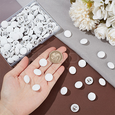 100Pcs Cloth Shank Buttons BUTT-NB0001-72B-1