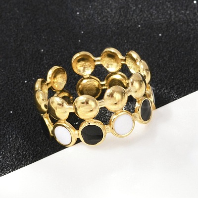 304 Stainless Steel Adjustable Cuff Rings RJEW-Q015-01G-B-1