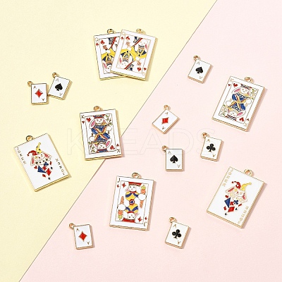 28Pcs 7 Styles Rack Plating Alloy Enamel Pendants ENAM-YW0005-62-1