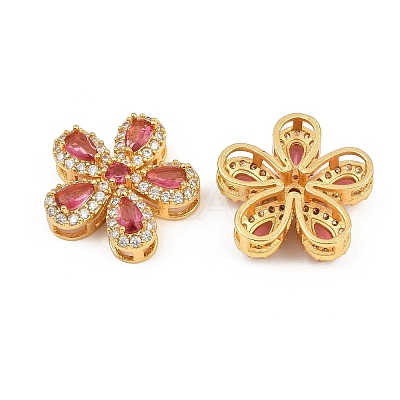 Brass Micro Pave Cubic Zirconia Pendants CU-CBA3D67-06G-02-1