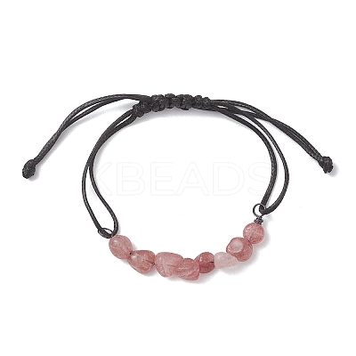 Natural Gemstone Chip Beads Link Bracelets BJEW-JB13310-1