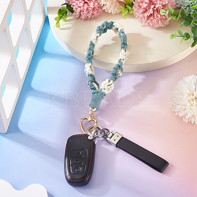Cotton Braided Flower Pendant Decorations AJEW-TAC0030-032G-10-1