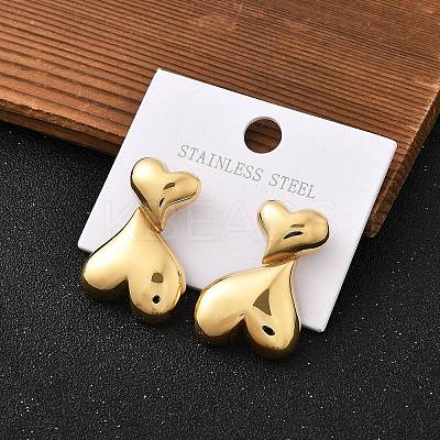 304 Stainless Steel Stud Earrings STAS-Z112-21G-1