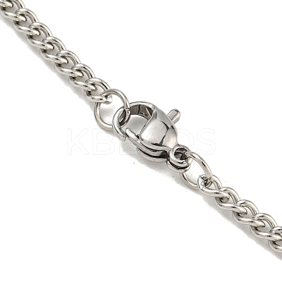 Non-Tarnish 201 Stainless Steel Pendant Necklaces for Man NJEW-Q336-02J-P-1