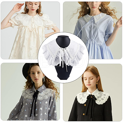 1Pc Detachable Polyester Lady's False Collars AJEW-GF0007-69-1