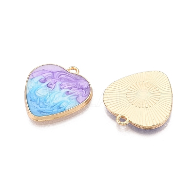 Rack Plating Alloy Enamel Pendants LS-ENAM-N056-366KCG-03-1