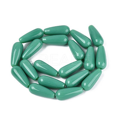 Opaque Glass Beads Strands GLAA-Q113-03A-C03-1