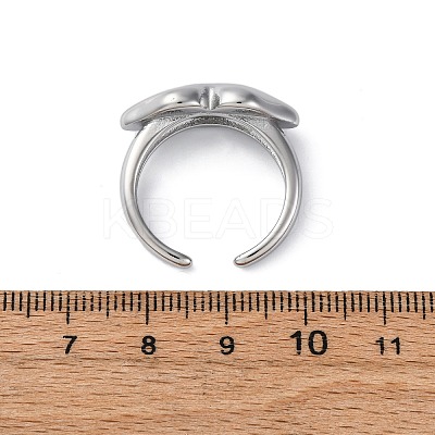 304 Stainless Steel Adjustable Open Cuff Rings RJEW-Q020-19P-1