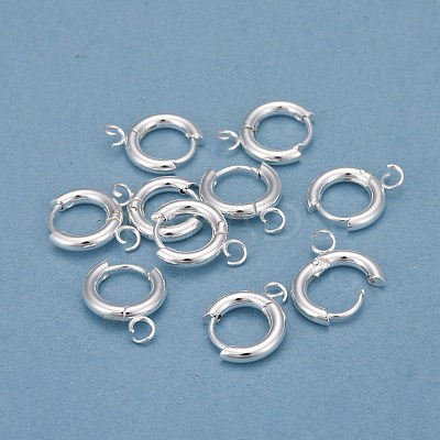 201 Stainless Steel Huggie Hoop Earring Findings STAS-P283-01A-S-1