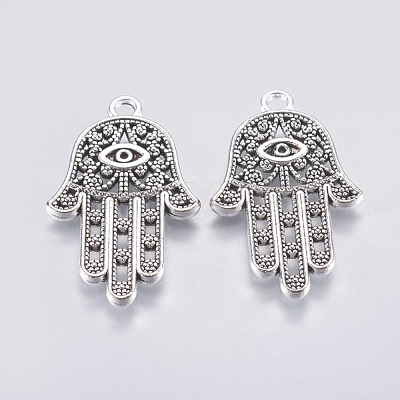Brass Micro Pave Cubic Zirconia Pendants KK-F737-20-RS-1