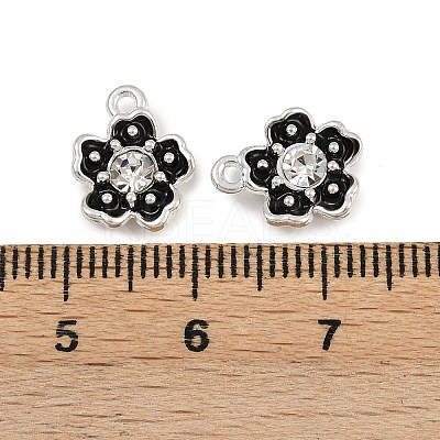 Alloy Enamel with Crystal Rhinestone Charms FIND-G093-01P-04-1