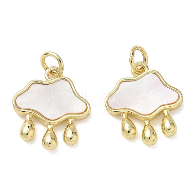 Brass Shell Charms KK-T085-04G-1