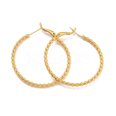 Grooved Large Ring Huggie Hoop Earrings for Women Girl KK-C224-04A-G-1