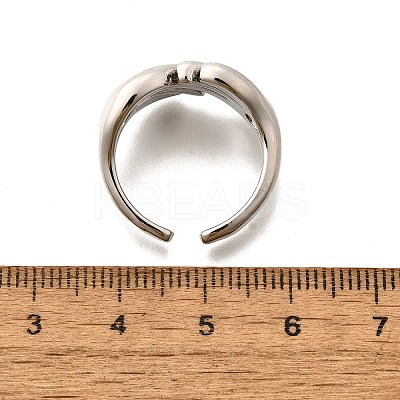 Brass Cuff Rings for Women RJEW-G347-07P-1