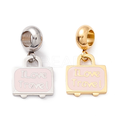 304 Stainless Steel European Dangle Charms STAS-I192-27-1