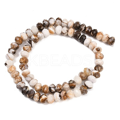 Natural Petrified Wood Beads Strands G-C259-A29-5x8mm-1