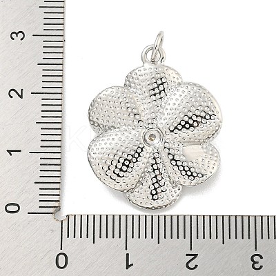 Rack Plating Brass Micro Pave Cubic Zirconia Pendants KK-C059-01P-1