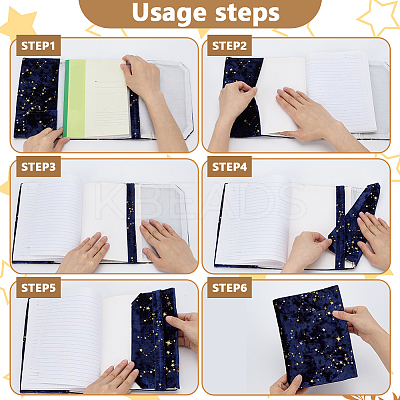 Polyester Book Covers AJEW-WH0696-018A-1