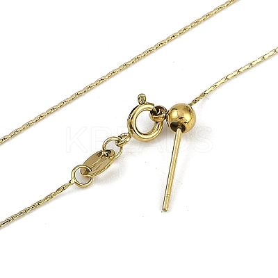 Ion Plating(IP) 304 Stainless Steel Boston Link Chains Necklaces LS-NJEW-H042-08G-1