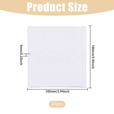 Square Wood Painting Linen Panels LS-DIY-WH0622-483A-1