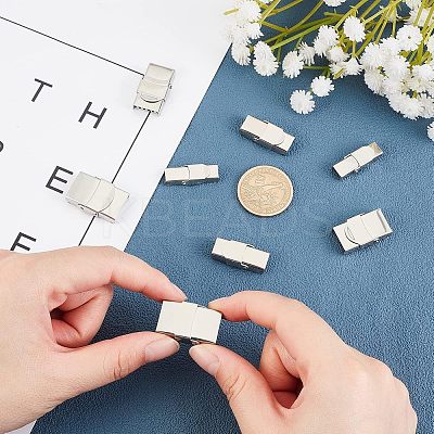 8 Sets 4 Style 304 Stainless Steel Watch Band Clasps STAS-UN0031-24-1