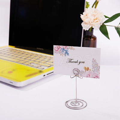 20Pcs 4 Style Carbon Steel Name Card Holder AJEW-SZ0001-79-1