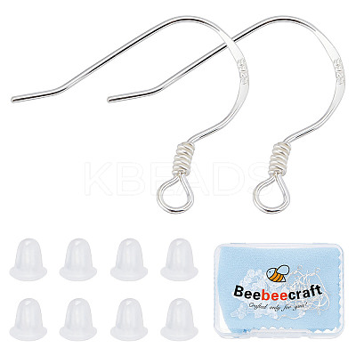 Wholesale Beebeecraft 10 Pairs 925 Sterling Silver Earring Hooks 