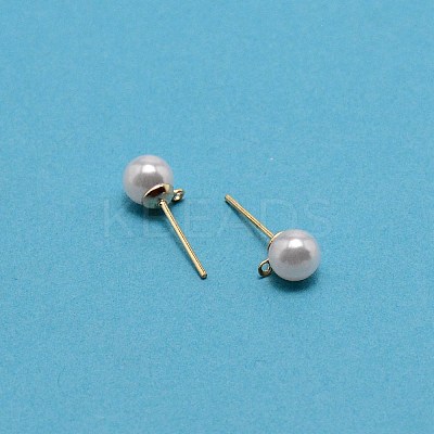 Iron Stud Earring Findings STAS-WH0029-02B-01-1-1