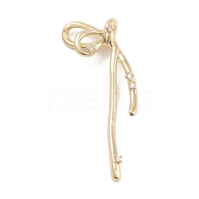 Brass Pave Clear Cubic Zirconia Pendants LS-KK-Z061-20G-02-1