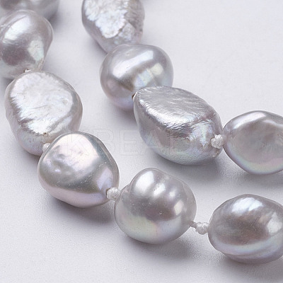 Natural Pearl Beaded Necklaces NJEW-P149-01A-01-1