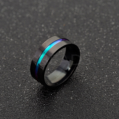 316L Surgical Stainless Steel Wide Band Finger Rings RJEW-T005-13-02-1