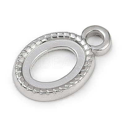 304 Stainless Steel Pendant Cabochon Settings STAS-B092-01P-1