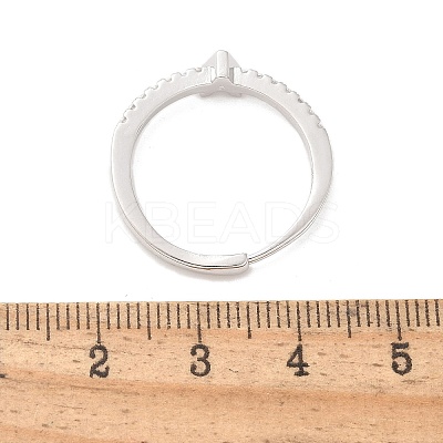 S925 Sterling Silver Adjustable Letter Rings for Women RJEW-M068-01P-A-1