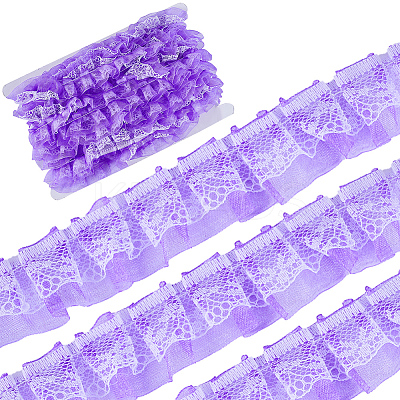 12.5 Yards Double Layers Polyester Lace Trim OCOR-GF0003-11D-1