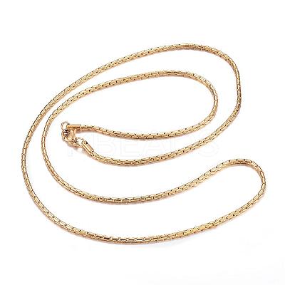 304 Stainless Steel Necklaces NJEW-E080-17G-1