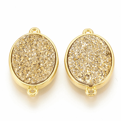 Druzy Resin Links Connectors RESI-T019-05I-1